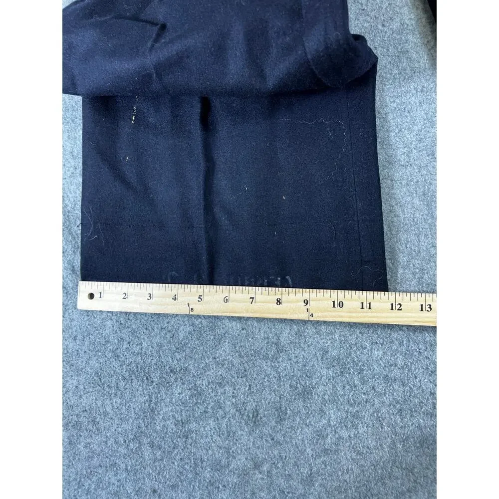 VTG 40s US Navy Sailor Pants Mens 28 Black High Rise Wide Leg Military Workwear